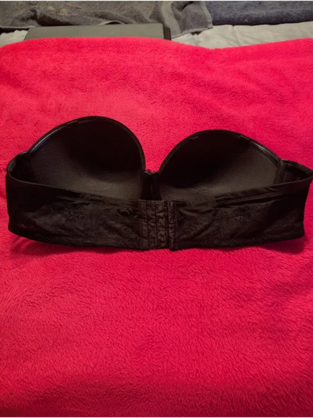 Torrid Womens 42DD Black Lace Bombshell Everyday Strapless Push Up Bra 10447144
